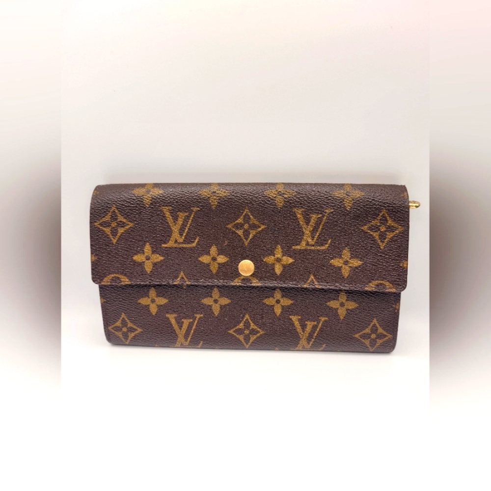 Louis Vuitton Porte Monnaie Monogram Pochette Credit Long Wallet